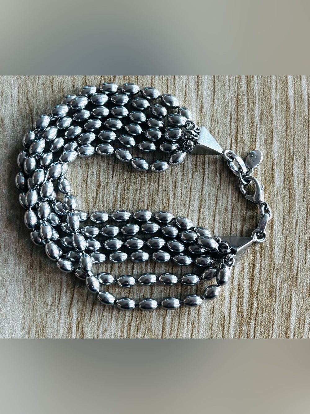 Sterling Silver Beaded Multi-Strand Bracelet
